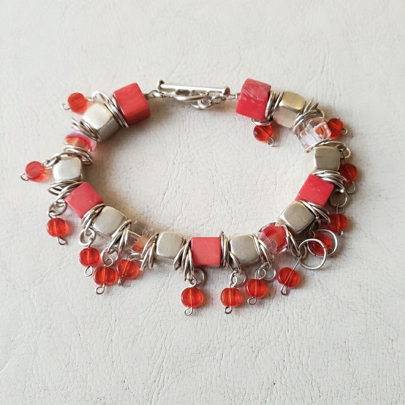 Silver Charm Bracelet. One of a Kind - Picture 1 of 6